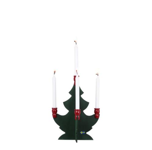 Lysstake - Gran i tre - Gamle julepynt - 21 cm - www.frokenfraken.se