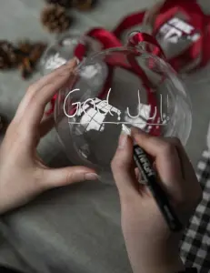 Julkule - Bollås - Klarglass - 15 cm - www.frokenfraken.se