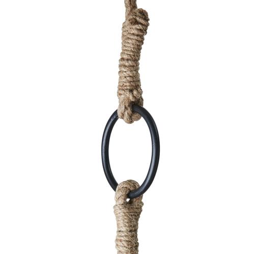Gunga - Svart Trä med tofsar - 60 x 30 x 3 cm - www.frokenfraken.se