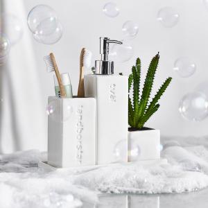 Baderomssett - 'Sape, tannbørste & krukke' - www.frokenfraken.se