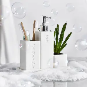 Baderomssett - 'Sape, tannbørste & krukke' - www.frokenfraken.se