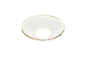 Ljusmanschett - Glas - Guldkant - 6,5 cm - www.frokenfraken.se