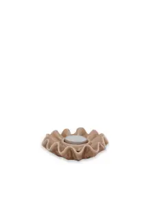 Lyslykt for telys - Bølgete Felle - Beige - 12 cm - www.frokenfraken.se