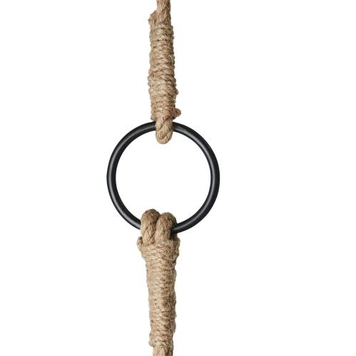 Gunga - Svart Trä med tofsar -100 x 30 x 3 cm - www.frokenfraken.se