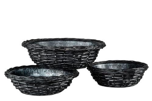 Korg - Zink - vanntett - Rottet Svart - Ø26 cm - www.frokenfraken.se