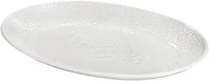 Orient serveringsfat - Vit - 35 x 26,5 cm - www.frokenfraken.se