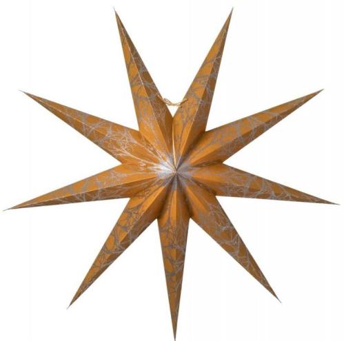 Julestjerne - Gull og Sølvglitter - 80 cm - www.frokenfraken.se