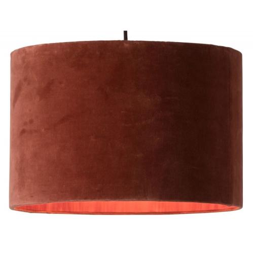 XXX_UTGÅTT_Lampeskjerm - Fløyel - Rust - Ø38 cm - www.frokenfraken.se