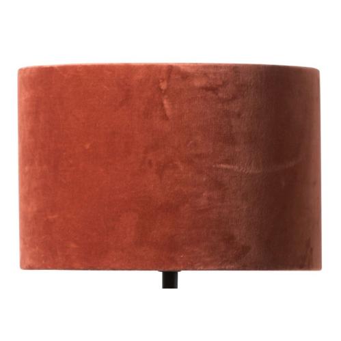 XXX_UTGÅTT_Lampeskjerm - Fløyel - Rust - Ø38 cm - www.frokenfraken.se