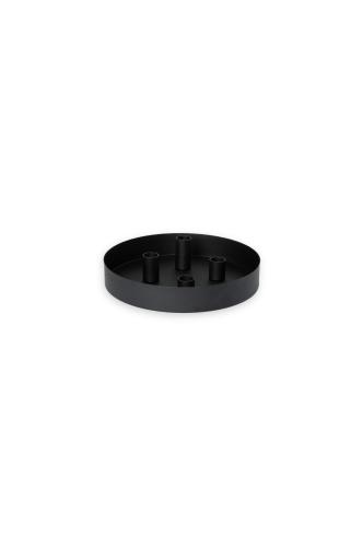 Bordlysestake – SUND – 4 lys magnet – Svart – Ø24 cm - www.frokenfraken.se