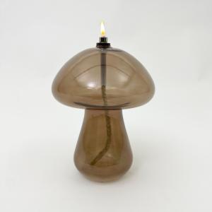 Oljelampe M – Soppformet – Brun – Ø11 x 14 cm - www.frokenfraken.se