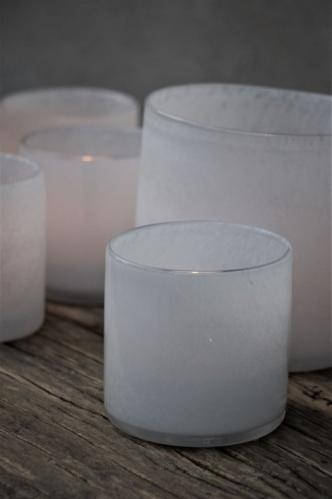 Lyslykt - Lumiere White - 8,5 x 8 cm - Bidra til Barncancerfonden - www.frokenfraken.se