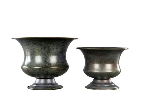 Krukke - Pokal - Grå/Grønn - Ø21 cm - www.frokenfraken.se