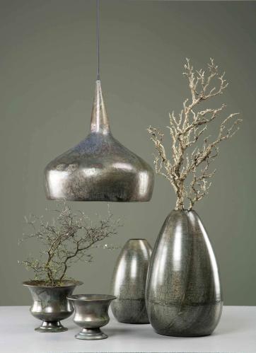 Krukke - Pokal - Grå/Grønn - Ø21 cm - www.frokenfraken.se