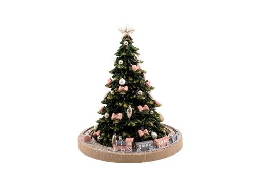 Speldosa - Julgran med togsett Ø15 x 18,5 cm - www.frokenfraken.se