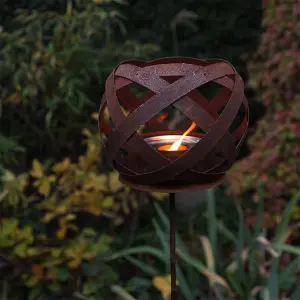 Fakkelholder på pinne – Rust – Tagliatelle – 118 cm - www.frokenfraken.se