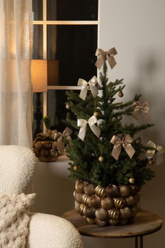 Heng – Sløyfe – Sateng – Krem – 1 stk – 10 x 12 cm - www.frokenfraken.se