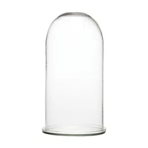 Glaskupp med fat L - Klar - Ø17 x 35 cm - www.frokenfraken.se