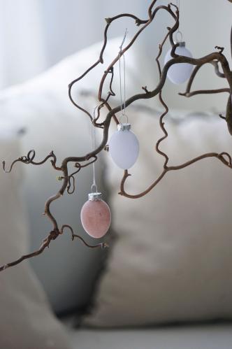 Egg - Glass - Sammet - 3-pakning - 4 x 3 cm - www.frokenfraken.se