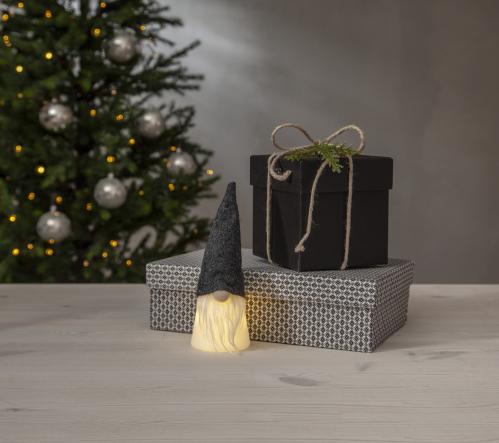 Tomte med belysning - 18 cm - www.frokenfraken.se