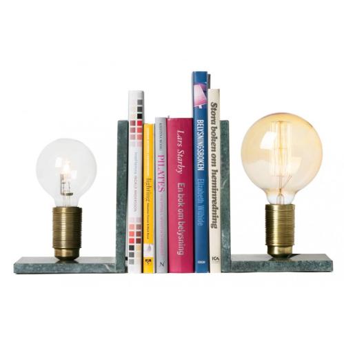 Lampe - Alice - Bokstøtte Marmor - Grønn - www.frokenfraken.se