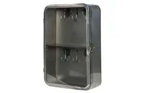 Nøkkelskap - Rått metall - 28 x 11 x 40 cm - www.frokenfraken.se