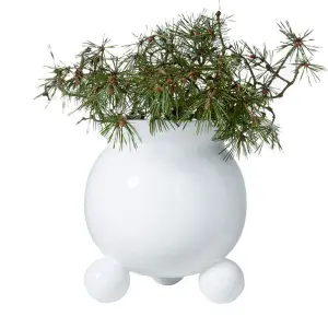 Krukke med kullføtter - Hvit - 17 x 23 cm - www.frokenfraken.se