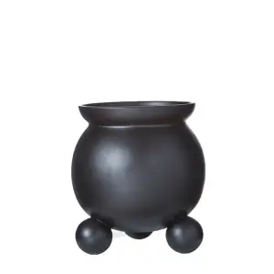 Krukke med kullføtter - Matt Svart - 13 x 15 cm - www.frokenfraken.se