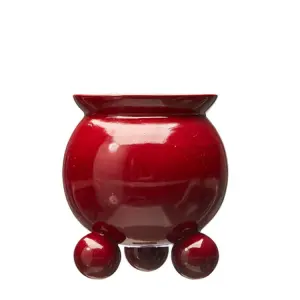 Krukke med kullføtter - Rød - 17 x 23 cm - www.frokenfraken.se