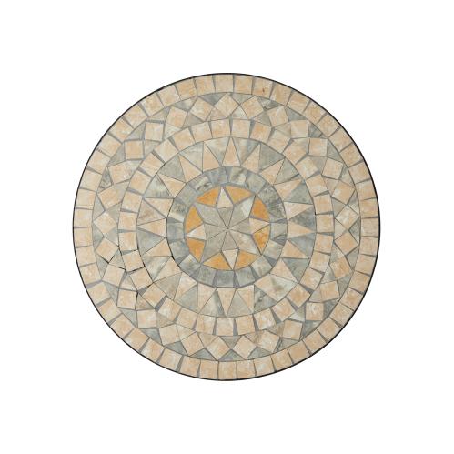 Trädgårdsbord - Beige Mosaik - Järn - Ø70 x 72 cm - www.frokenfraken.se