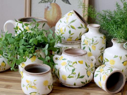 Krukke - Vase - Sitron - Ø10 x H21 cm - www.frokenfraken.se