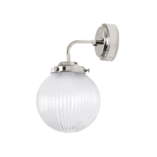 Baderomslampe Vegg - Eivor- Nikkel/Klar - Ø16 x L19 x H29 cm - www.frokenfraken.se