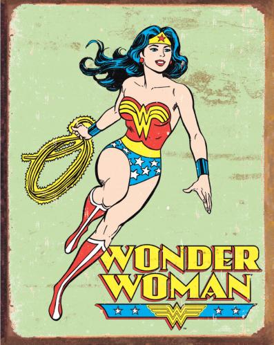 Wonder Woman - Retro Metallskilt - 32x41 cm - www.frokenfraken.se