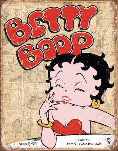 Betty Boop - Retro Metallskilt - 32 x 41 cm - www.frokenfraken.se