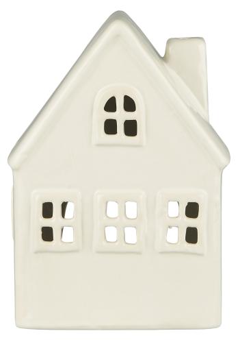 Lyslykt - Hus - Hvit - 15 cm - www.frokenfraken.se