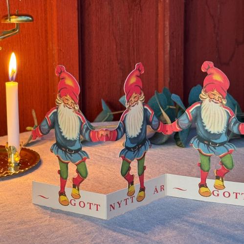 Papirstripe - Nisse - God Jul - 12 x 60 cm - www.frokenfraken.se