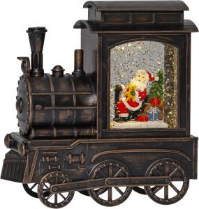 Julpynt - Lokomotiv med nisse - 17 cm - www.frokenfraken.se