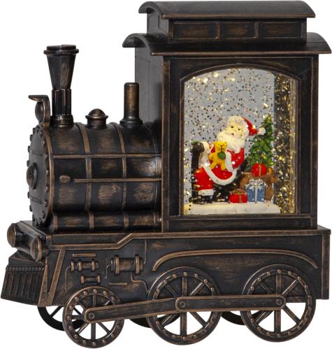 Julpynt - Lokomotiv med nisse - 17 cm - www.frokenfraken.se