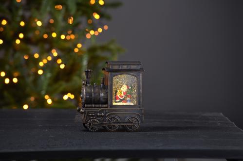 Julpynt - Lokomotiv med nisse - 17 cm - www.frokenfraken.se