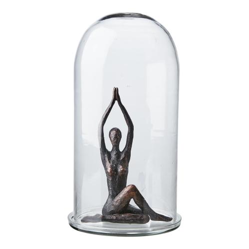 Glaskupp med fat L - Klar - Ø17 x 35 cm - www.frokenfraken.se