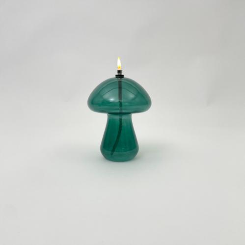Oljelampe M – Soppformet – Grønn – Ø11 x 14 cm - www.frokenfraken.se
