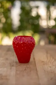 Vase - Jordbær - Rød - 10 cm - www.frokenfraken.se
