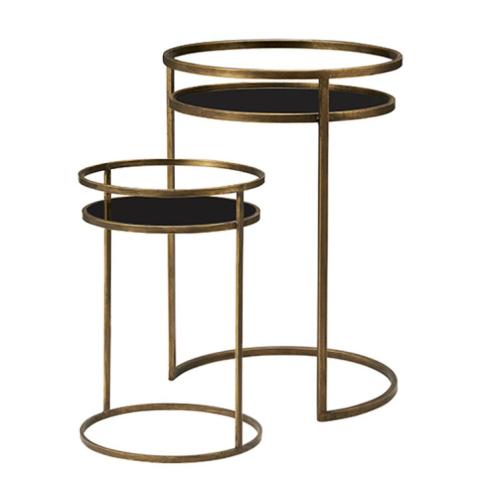 Bord - Soffbord/Sideboard - 2 stk - Antikk messing/Svart - www.frokenfraken.se