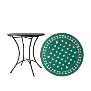 Trädgårdsbord - Grønn Mosaikk - Jern - Ø70 x 72 cm - www.frokenfraken.se