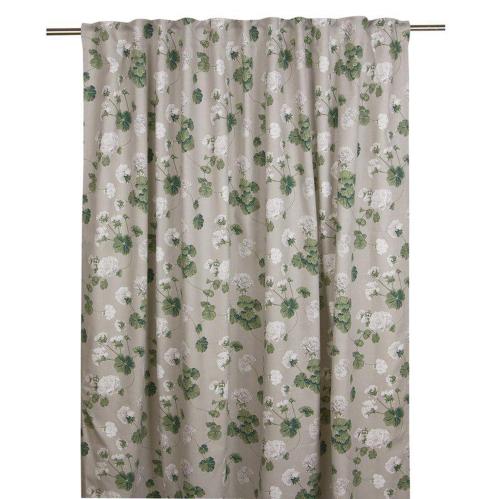 Gardiner - Multiband - Pelargon - Lys grå - 2 stk - 145 x 245 cm - www.frokenfraken.se