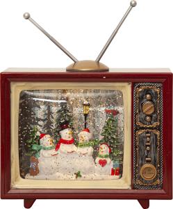 Juldekorasjon - Gammeldags TV - 16 cm - www.frokenfraken.se