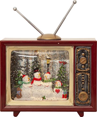 Juldekorasjon - Gammeldags TV - 16 cm - www.frokenfraken.se