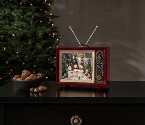 Juldekorasjon - Gammeldags TV - 16 cm - www.frokenfraken.se