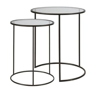 Bord - Soffbord - 2 st - Glass/Svart - www.frokenfraken.se