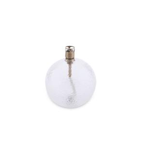 Oljelampe - hamret glass - Rund Boll - Messing - Ø9 cm - www.frokenfraken.se